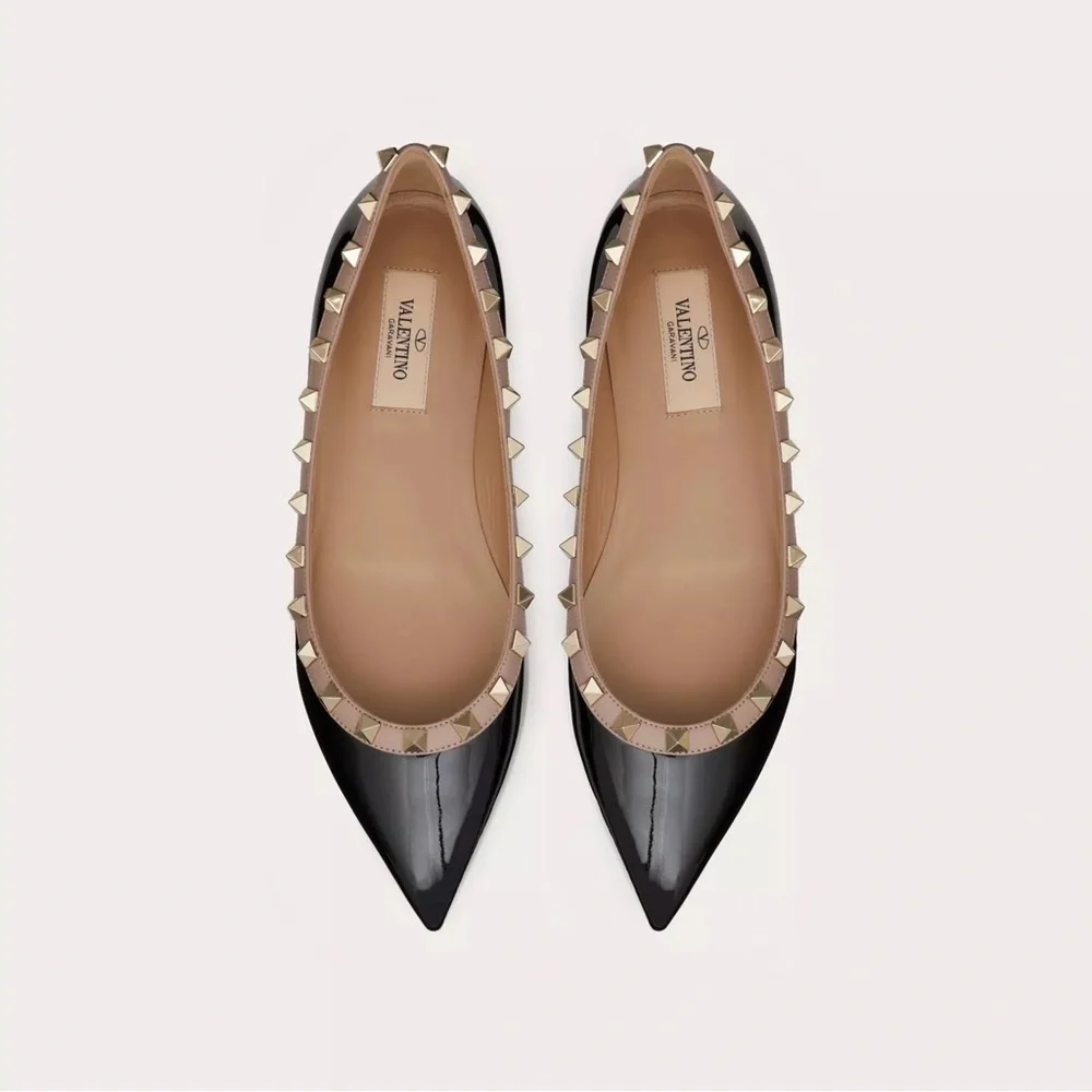 Valentino Patent Rockstud Ballet Flat